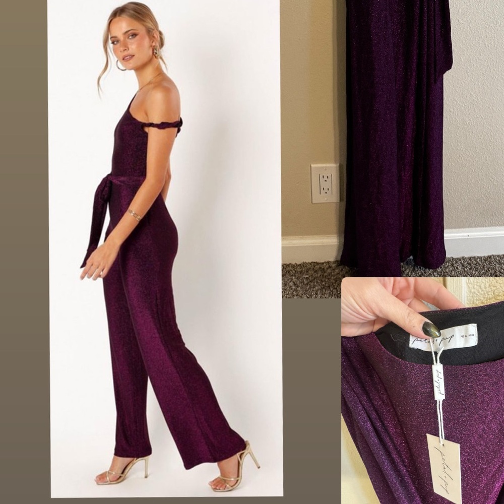Petal & Pup Shimmery Plum Jumpsuit